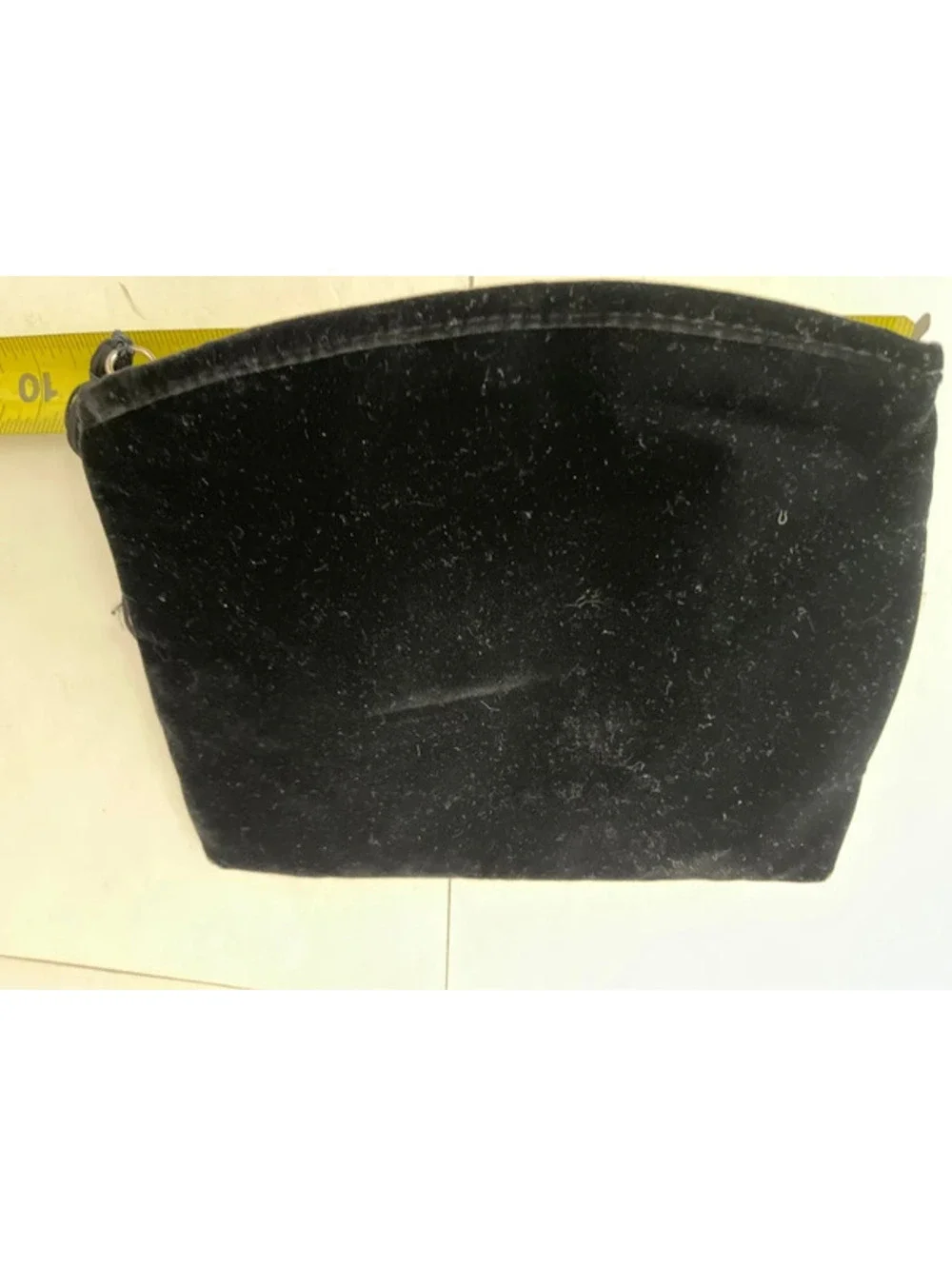 Black velvet makeup cosmetic bag organizer travel bag
